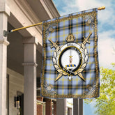 Clan Bell of the Borders Tartan Crest Garden Flag  - Celtic Thistle  RF56 Clan Bell Tartan Today